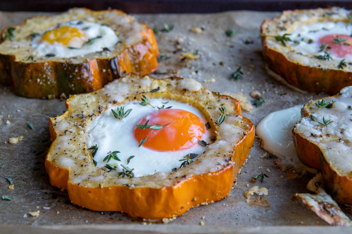 Acorn Squash Egg in a Hole - Working Against Gravity