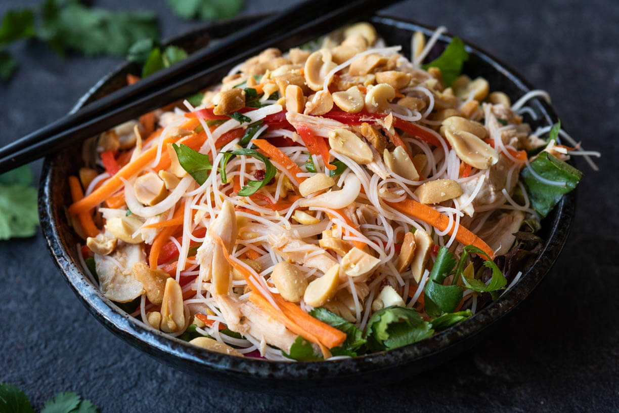 Vietnamese Inspired Cold Rice Noodle Salad With Chicken Working   Recipe Vietnamese Inspired Cold Rice Noodle Salad With Chicken 