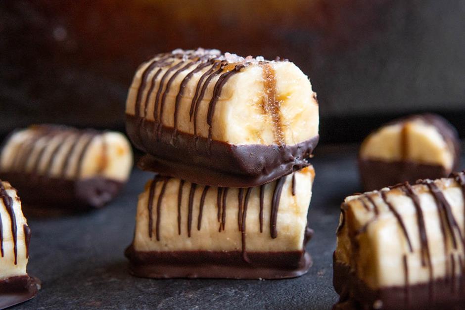 Chocolate Covered Peanut Butter Bananas