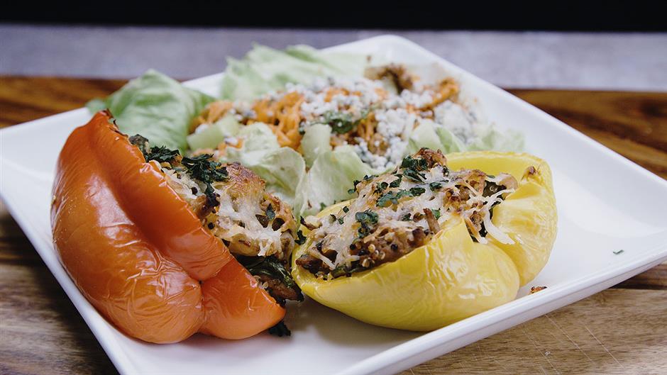 Quinoa And Turkey Stuffed Peppers Working Against Gravity