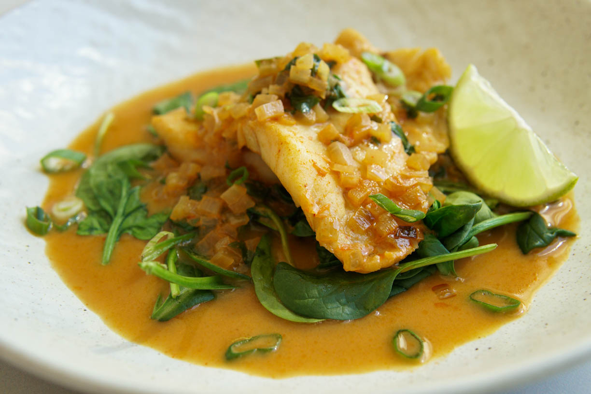 Red Snapper With Coconut Curry Broth