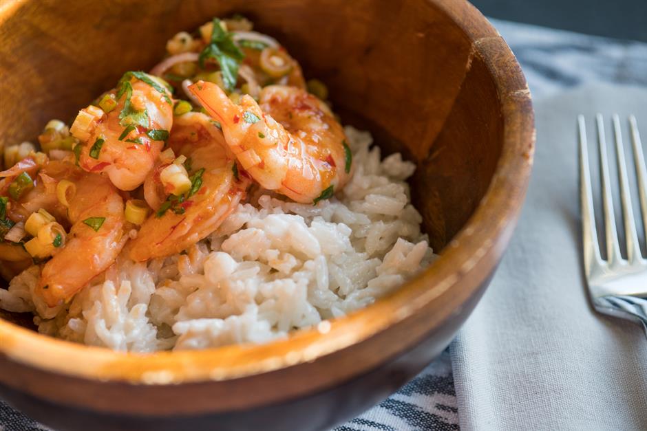 Thai Lemongrass Shrimp - Working Against Gravity