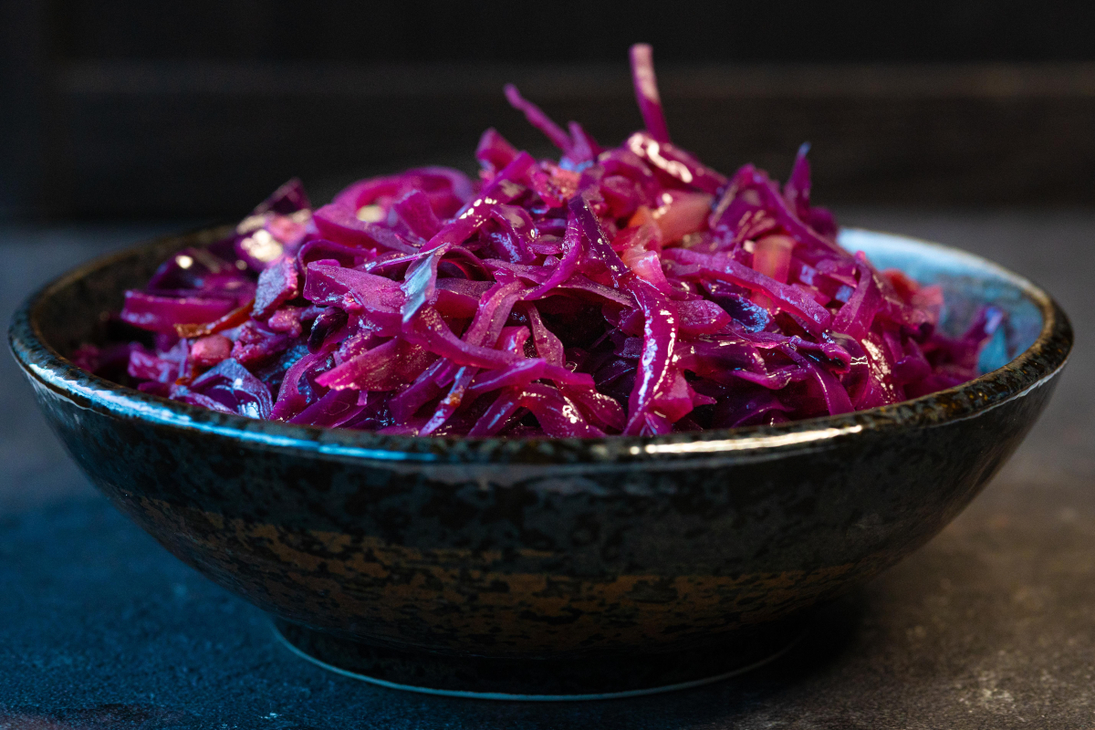 Braised Red Cabbage With Bacon